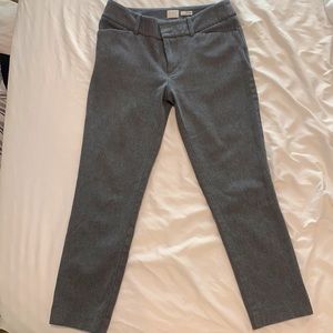 Cropped, Straight Leg Pant, Cotton, Grey